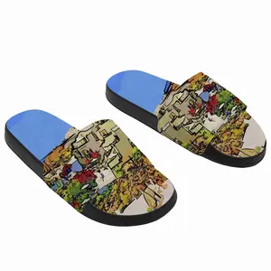 Men Santorini View Of Oia Slip On Slippers