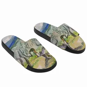 Men Olive Trees Slip On Slippers