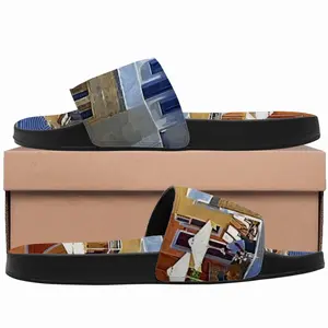 Men Santorini Houses In Oia Slip On Slippers