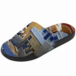 Men Santorini Houses In Oia Slip On Slippers