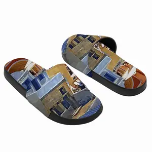 Men Santorini Houses In Oia Slip On Slippers