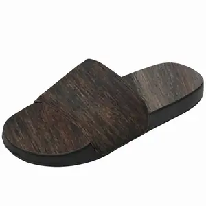 Men Rustic Wood Slip On Slippers