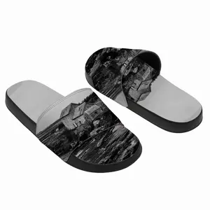 Men Black & White Westerdale Mill Slip On Slippers