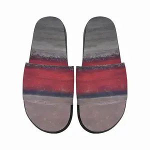 Men Red Divide Slip On Slippers