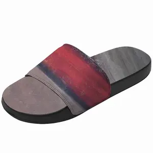 Men Red Divide Slip On Slippers