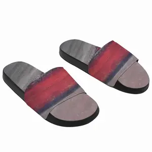 Men Red Divide Slip On Slippers