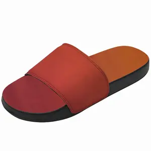 Men Orange On Red Slip On Slippers