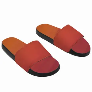 Men Orange On Red Slip On Slippers