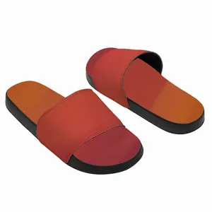 Men Orange On Red Slip On Slippers