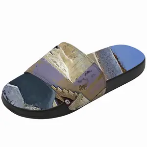 Men Santorini House And Cliffs In Oia Slip On Slippers