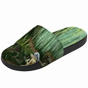 Men Adam Is Waiting For His Eva 2Prints Gift Nude Fast Food Interior Decor Design Nature Paradises Slip On Slippers