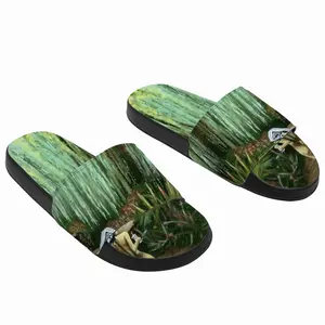 Men Adam Is Waiting For His Eva 2Prints Gift Nude Fast Food Interior Decor Design Nature Paradises Slip On Slippers