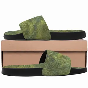 Men Hammered Green Slip On Slippers