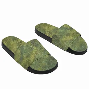 Men Hammered Green Slip On Slippers