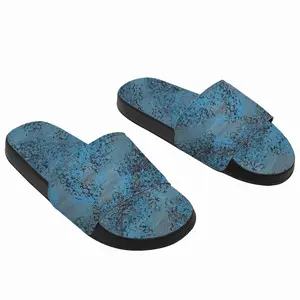 Men Design In Blue Slip On Slippers