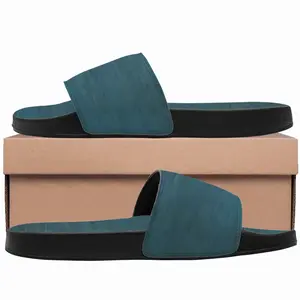 Men Aqua Blue Slip On Slippers