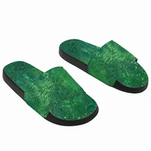 Men Shades Of Green Slip On Slippers