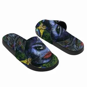 Men Blue Flame Slip On Slippers