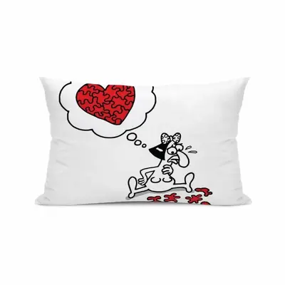 Love Puzzle Polyester Pillow (Rectangle, Multi-Size)