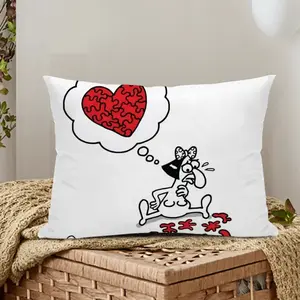 Love Puzzle Polyester Pillow (Rectangle, Multi-Size)