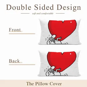 Heavy Love Polyester Pillow (Rectangle, Multi-Size)