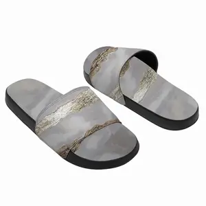 Men Gold Waves Slip On Slippers