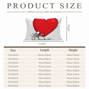 Heavy Love Polyester Pillow (Rectangle, Multi-Size)