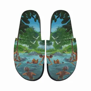 Men Frolicking On A Break Slip On Slippers