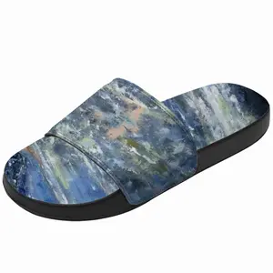 Men Deep Blue Slip On Slippers