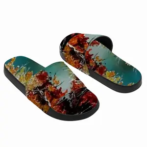 Men Autumn Leaves Slip On Slippers