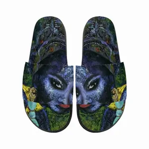 Men Blue Flame Fashion Interior Gift Idea Slip On Slippers