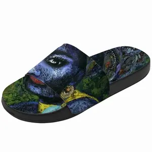 Men Blue Flame Fashion Interior Gift Idea Slip On Slippers