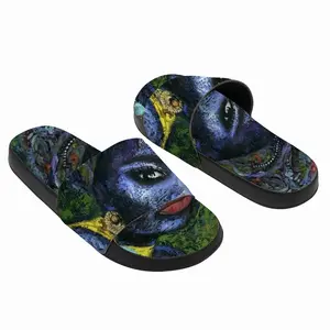 Men Blue Flame Fashion Interior Gift Idea Slip On Slippers