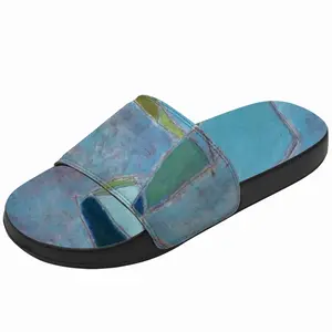 Men Blue And Turquoise Slip On Slippers