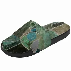 Men Landscape With Blue Slip On Slippers