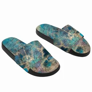 Men Blue Slip On Slippers