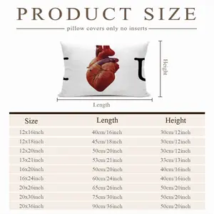 I Love You Polyester Pillow (Rectangle, Multi-Size)