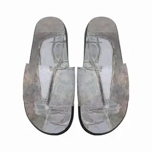 Men White Shape Slip On Slippers