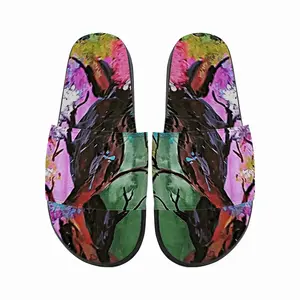 Men Colorful Family Tree Slip On Slippers