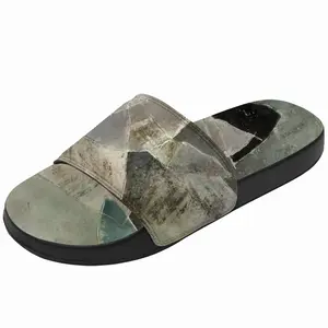 Men Black With Landscape Slip On Slippers