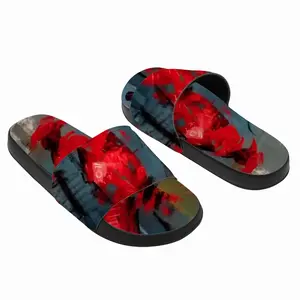 Men Royal Ladies In Red Slip On Slippers