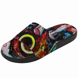 Men African Healing Mask Slip On Slippers