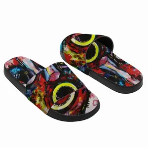 Men African Healing Mask Slip On Slippers