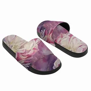 Men Flowers Glowing Slip On Slippers