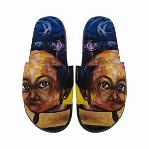 Men Golden Woman Slip On Slippers