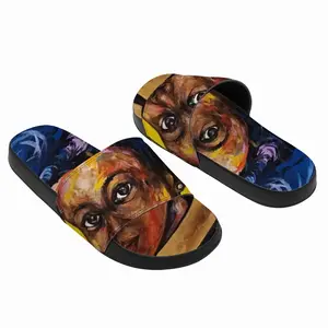 Men Golden Woman Slip On Slippers