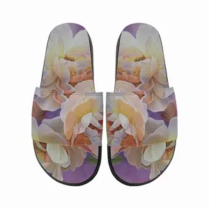 Men Yellow Roses Slip On Slippers