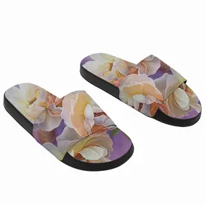 Men Yellow Roses Slip On Slippers