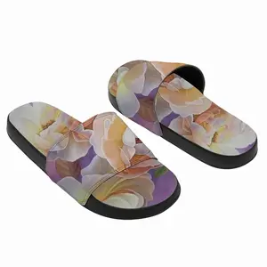 Men Yellow Roses Slip On Slippers