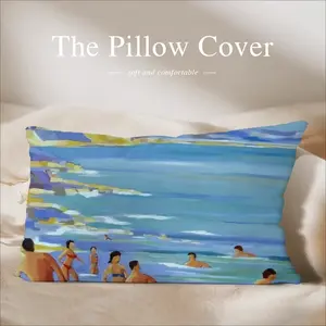 Bathers In Antibes Polyester Pillow (Rectangle, Multi-Size)